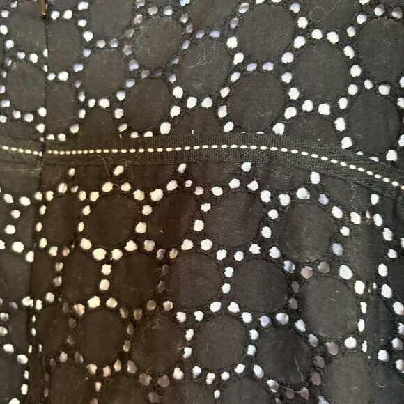 Black Over White Sleeveless Eyelet Strappy Dress 14 Kathryn Conover Boho Emo - Picture 6 of 10